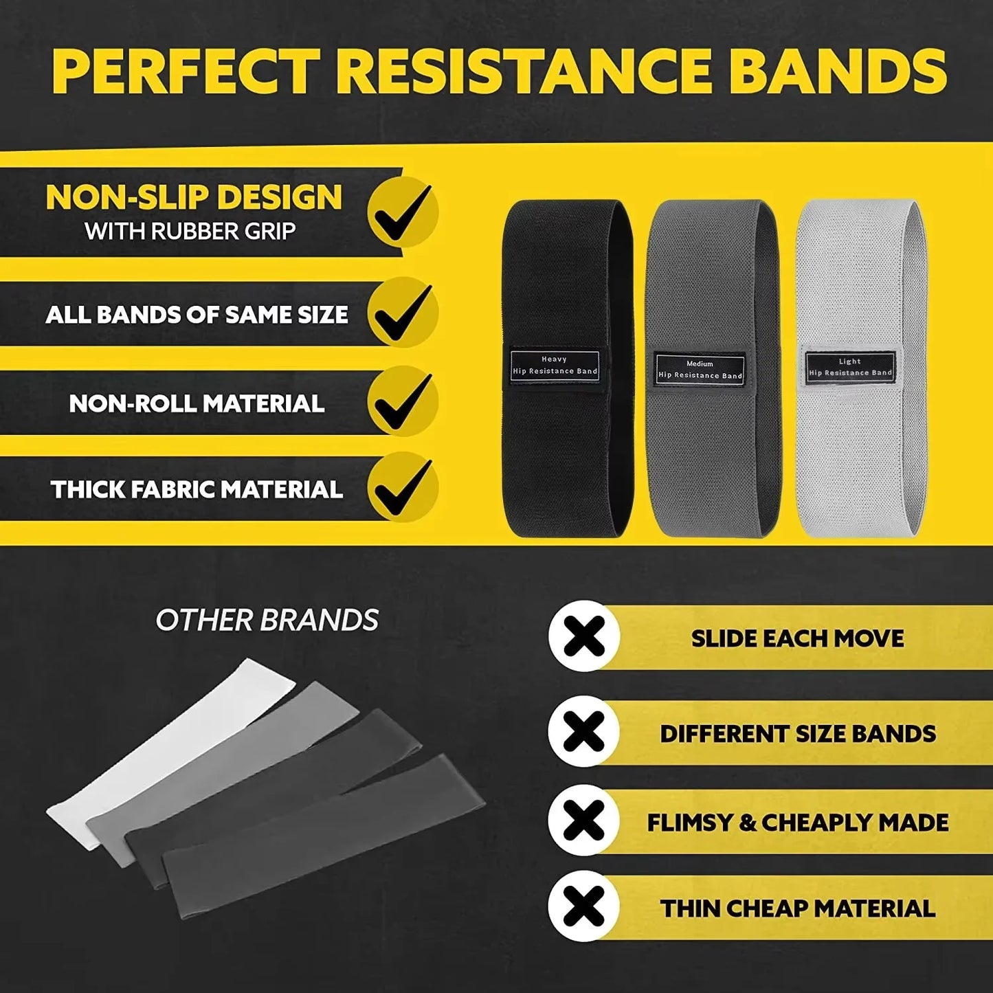 New Fabric Resistance Hip Booty Bands Glute 